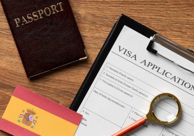 Imagem mostrando uma solicitação de visto espanhol.