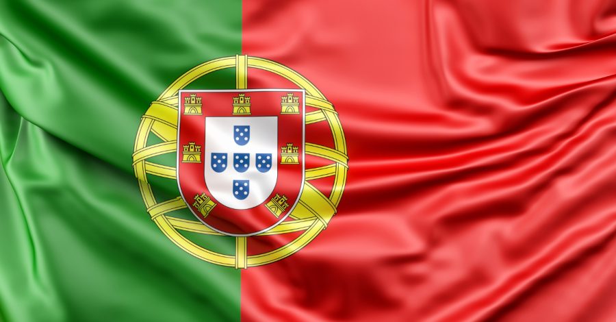 Imagem da bandeira de Portugal ilustrando o tema visto de estudante para Portugal.